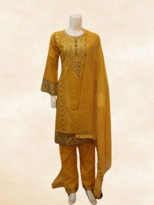 3 PC Embroidered LAWN Stitched Suit